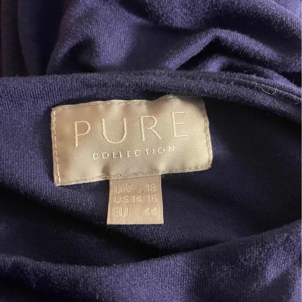 135. Pure Collection Faux Wrap Dress, Size 18, EUC - Picture 4 of 5
